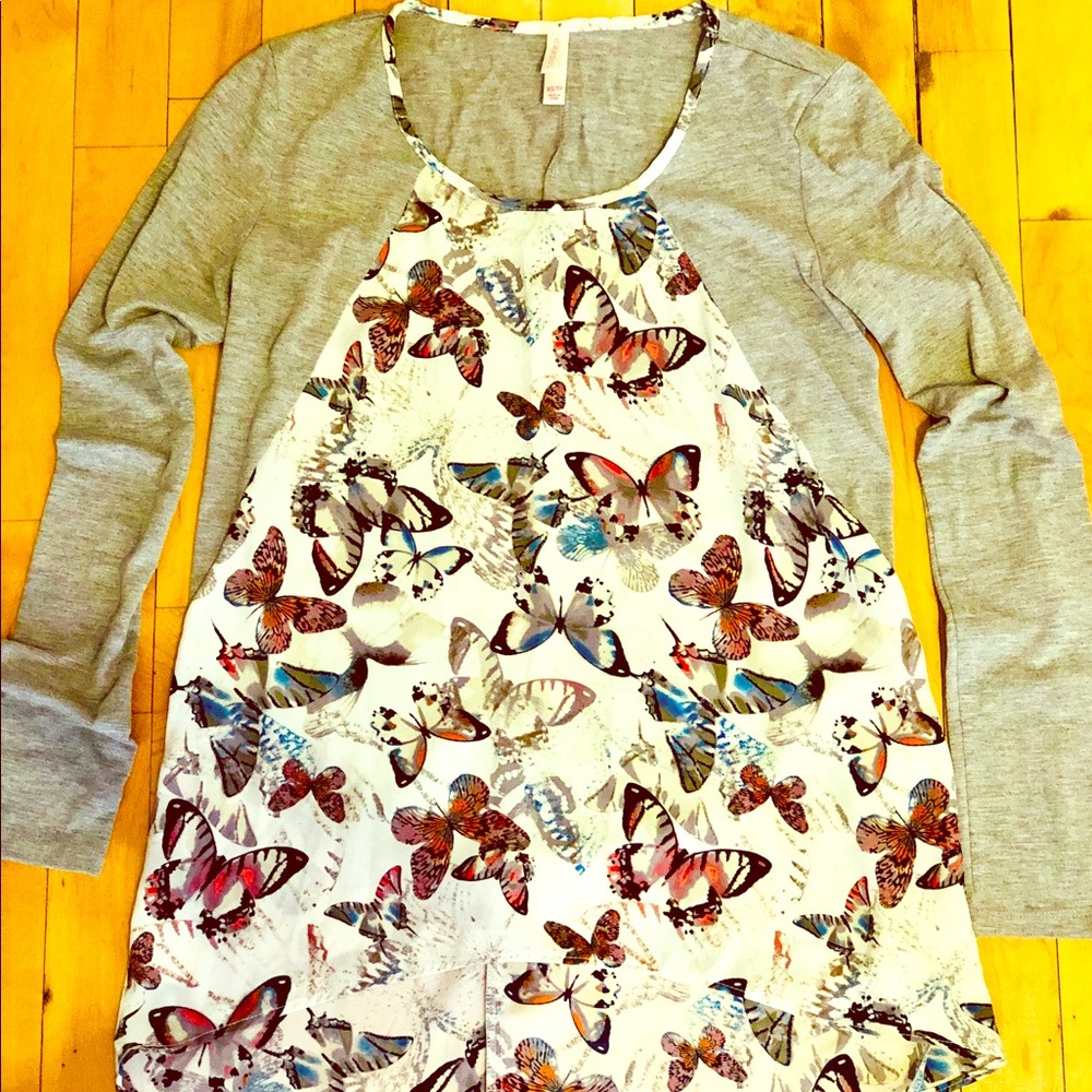 Butterfly long sleeve shirt